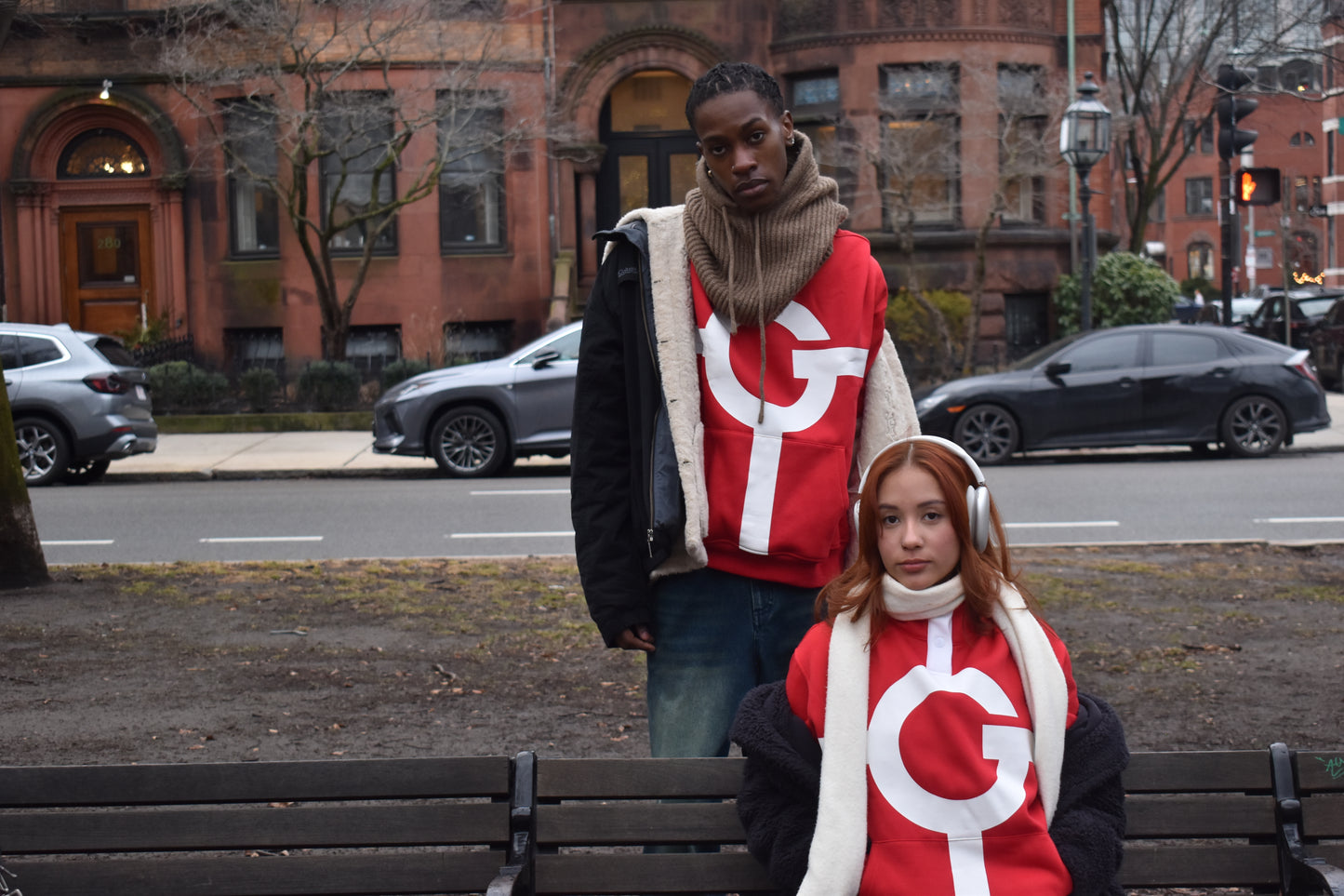 Red Cible Funnel Sweater